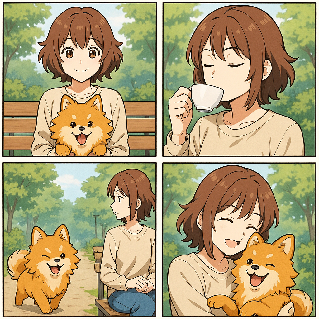 飼い主と遊ぶポメラニアン